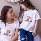 Рапунцель, которые могут изменить свой цвет с принтом для мамы и дочери футболка Повседневное забавная футболка Для женщин детский топ-футболка, Семейные комплекты одежды; Прямая поставка