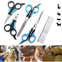 5pcs pet dogs grooming scissors set stainless steel cat hair thinning shear sharp edge dog cutter animal barber cutting tool