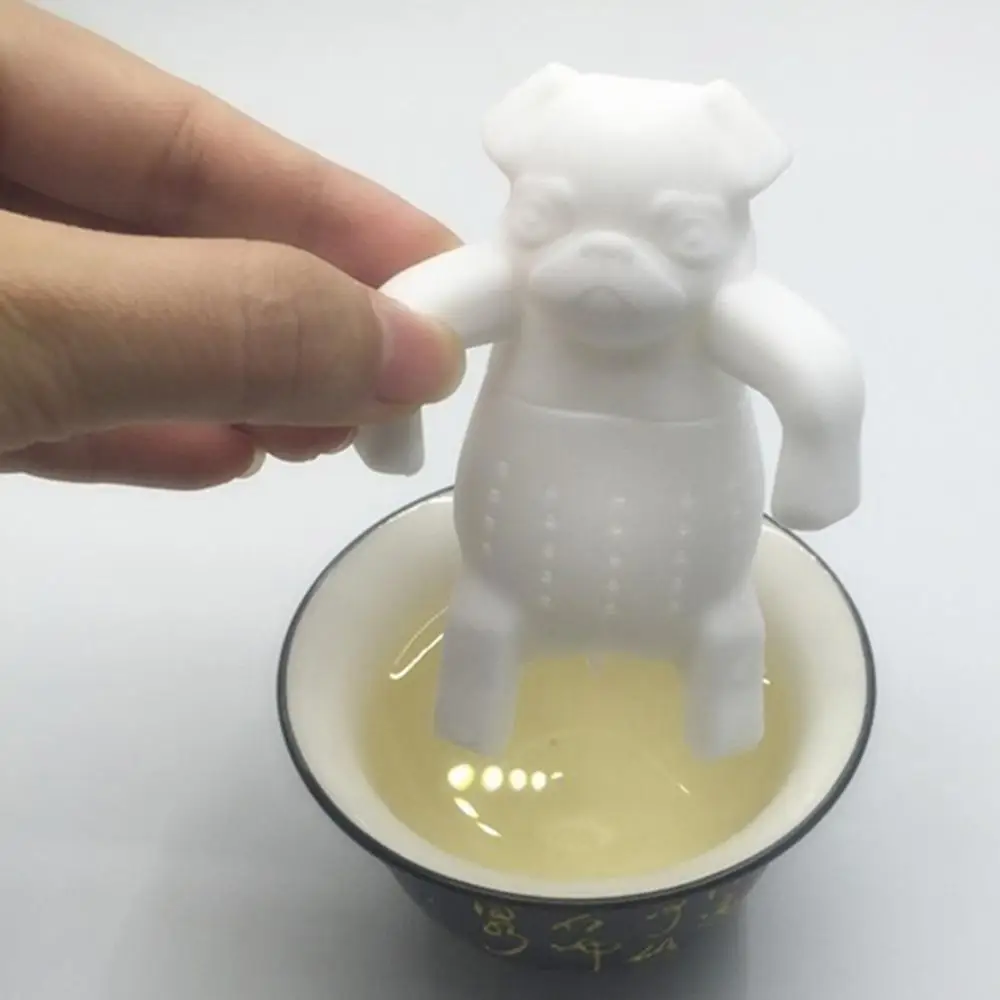 Силиконовые Милые мопса форма кофе чай заварки горшок Травяные специи