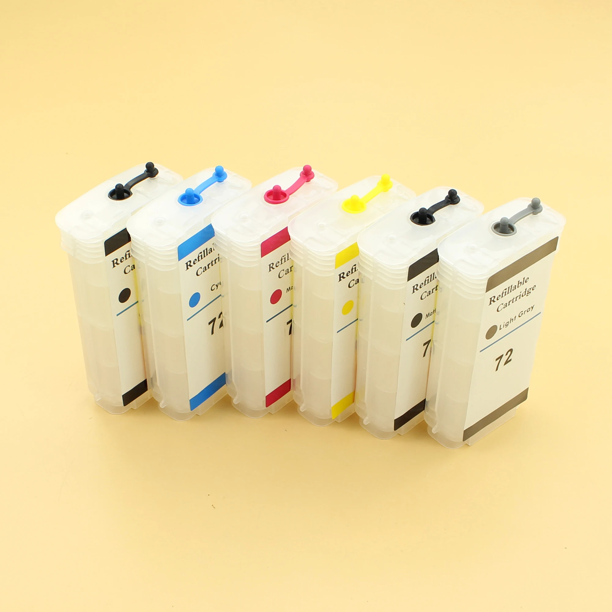 

DGYCJLFP refillable ink cartridge for HP 72 for HP Designjet T610 620 790 110 1120 1200 1300 2300 printer 130ml