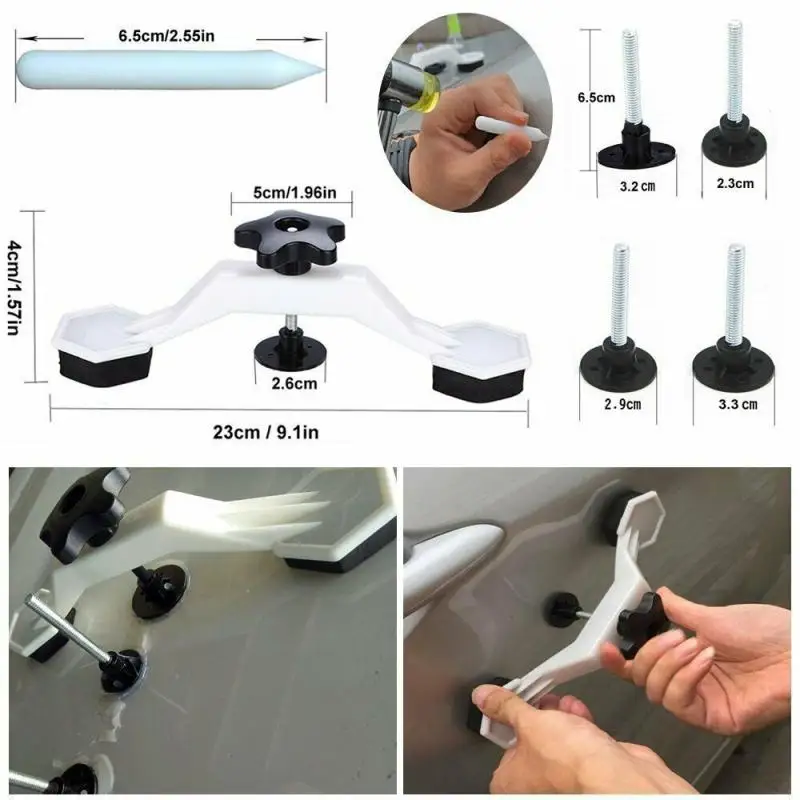 

Car Body Dent Repair Kit Paintless Dent Puller Tool With Hot Melt Glue Gun Stick Auto Body Repair Tools Dent Removal Tool Kit