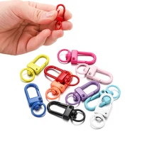10pcslot rotating colorful metal keychain lobster clasp clips hook bag car keychain for diy jewelry making supplies accessories
