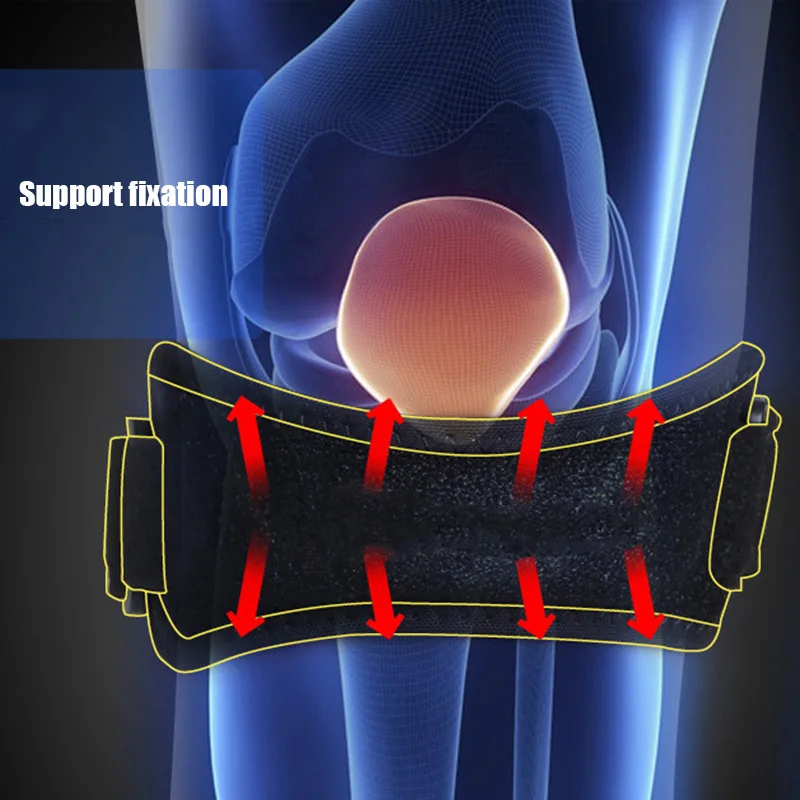 

1pcs Adjustable Patella Knee Tendon Strap Protector Guard Support Pad Belted Sports Knee Brace Black Protector Belt Outdoor ZJ55