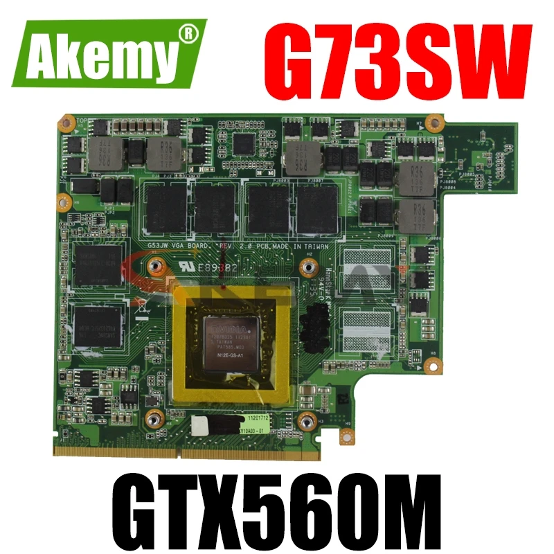 

1 шт. Mxmiii VGA Видеокарта GTX 560m GTX560M карта для For Asus G73SW G73JW G53SW G53SX G53JW VX7 3GB