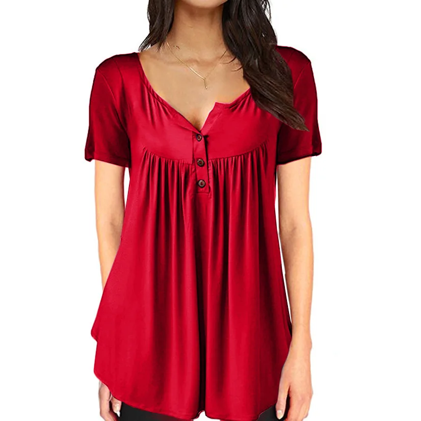 

2021 summer trend solid color T-shirt casual short-sleeved tops street fashion hot-selling fashion T-shirts NKYF06