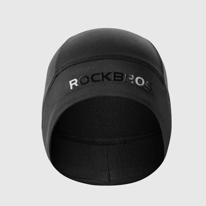 ROCKBROS ветрозащитный Термальность Велоспорт Кепки бандана спортивные беговые лыжи быстрая сухая головная повязка велосипед, Ciclismo, Велосипедная каска, Кепки Для мужчин для верховой езды головной платок - Цвет: YPP016-BK