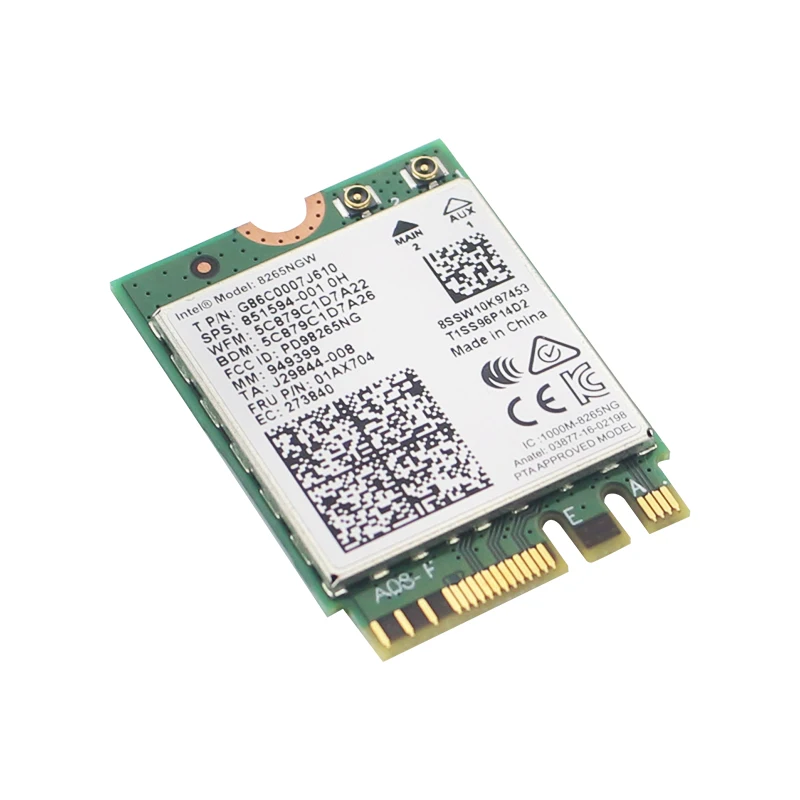Двойной режим 2 4G/5Ghz Wifi беспроводной Bluetooth Wireless-AC 8265 NGFF 867 Мбит/с 2x2 MU-MIMO WiFi BT 4 карта