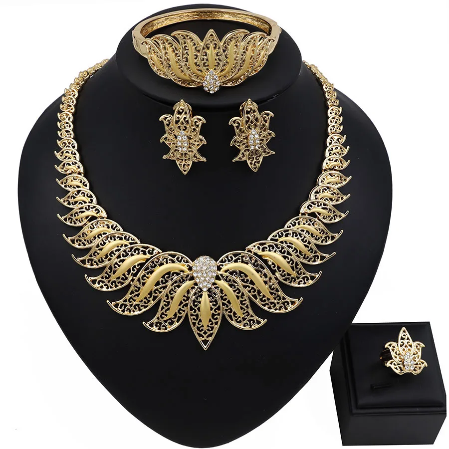 TSROUND нигерийские Ювелирные наборы для женщин Африканский костюм дизайн оптовая