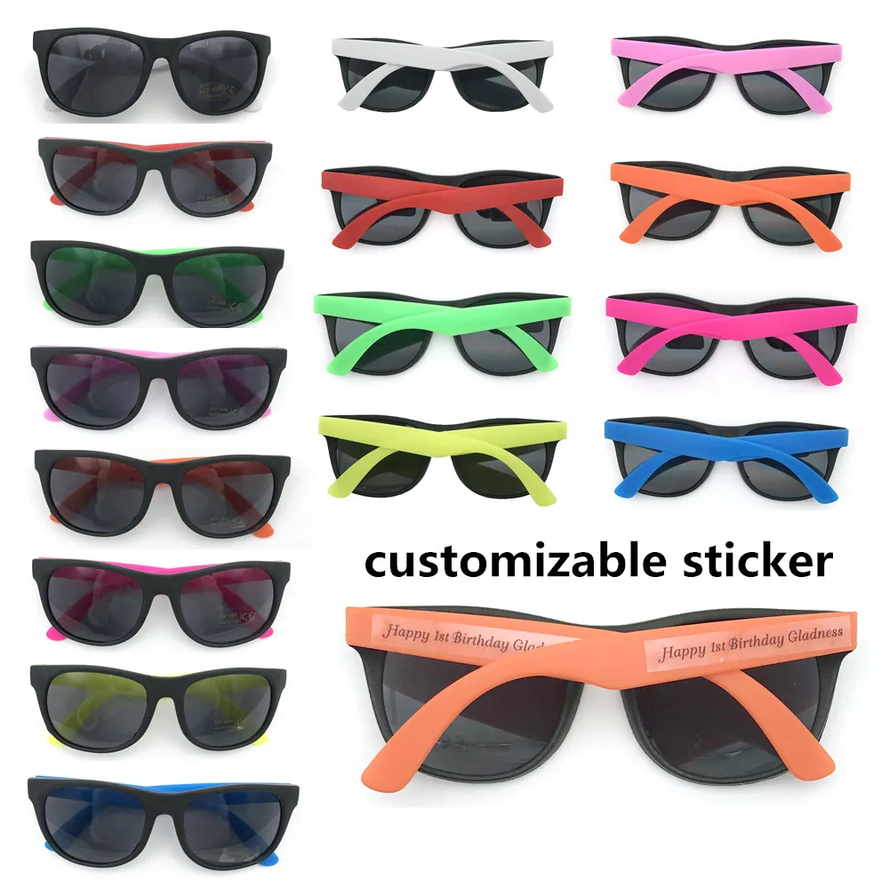 Неоновые солнцезащитные очки для детей 48 парт/Лот персонализированный подарок