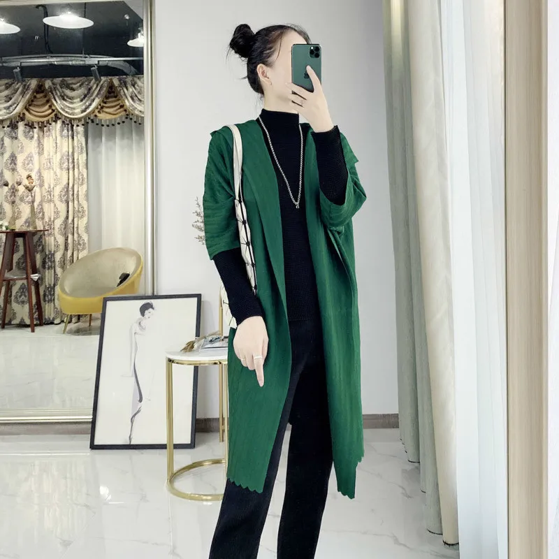 Женский Тренч средней длины LANMREM однотонный винтажный свободный тонкий с