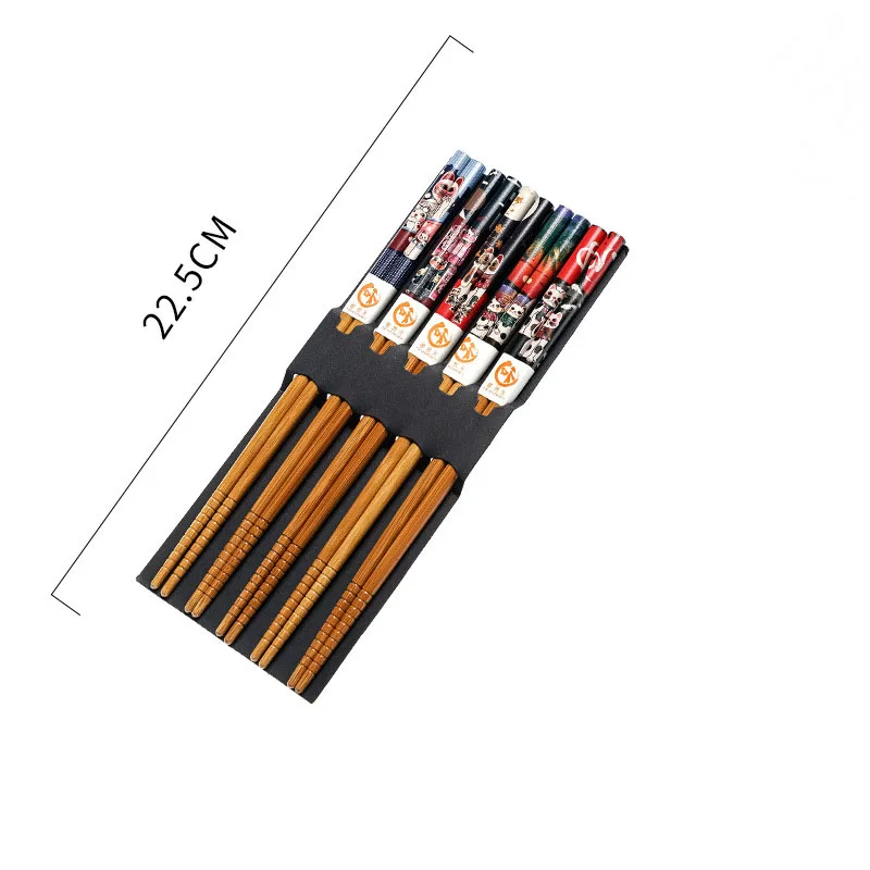 Палочки для еды 1 пара многоразовые бамбуковые палочки ручной работы из