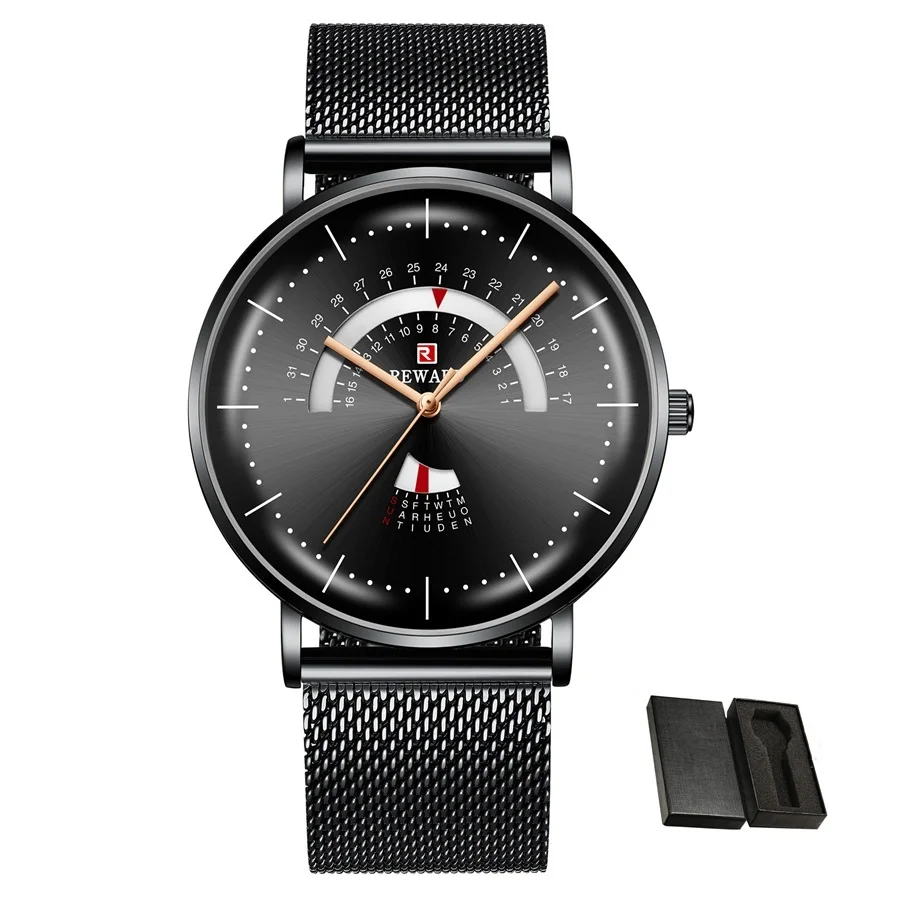 

REWARD Men Designer Watches Luxury Watch Brand Calendar Quartz Watch Week Sport Waterproof Clock Relogio Masculino Reloj Hombre