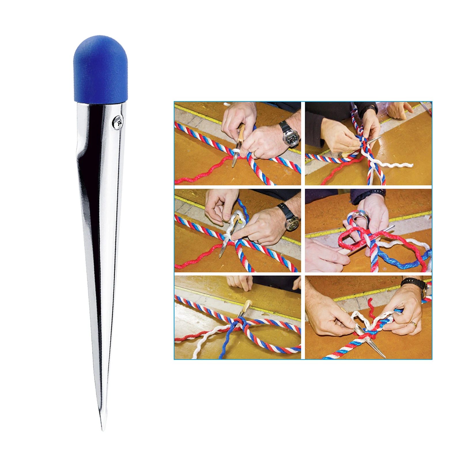 

Stainless Steel Rope Splicing Fid Spike with Nylon Handle for Marine Yacht Fishing Accs New