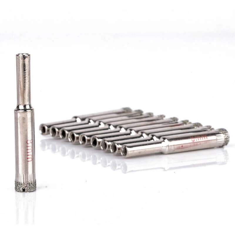 

Tile Hole Opener Workshop Tools 10pcs Set 8mm Drilling Saw Silver Cutter