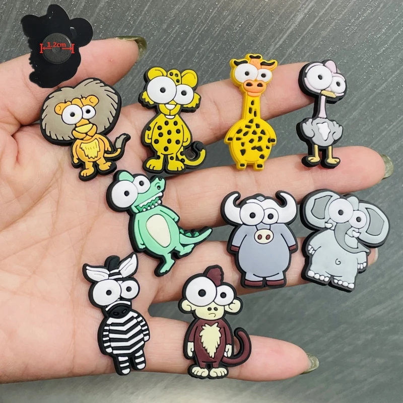 

Mix 50PCS PVC Kawaii Cartoon Animals Fridge Magnetic Sticker Monkey Zebra Crocodile Tiger Giraffe Refrigerator Magnets Kid Gift