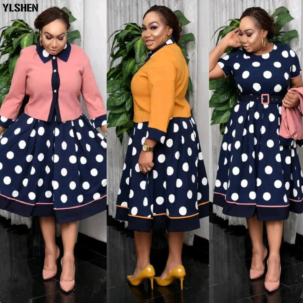 2XL-6XL комплект из 2 предметов платья в африканском стиле для женщин Платье До