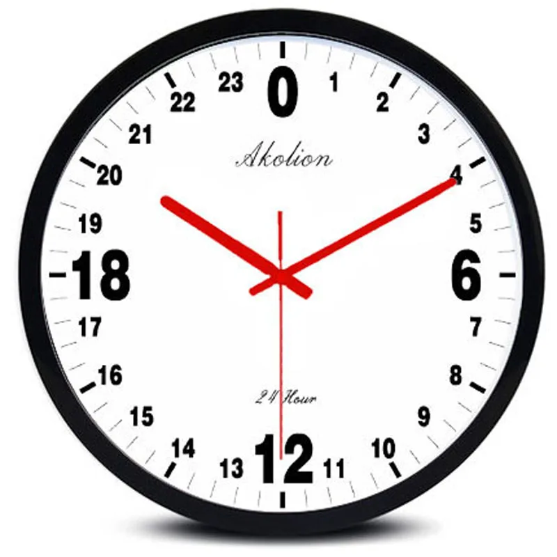Новейший дизайн циферблата 24 часа 12 дюймовая пластиковая рама современные