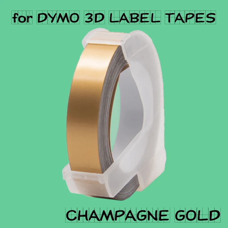 UniPlus шампанское золото DYMO 3D ленты для этикеток 1540 1755 1880 12965 12966 машина печати