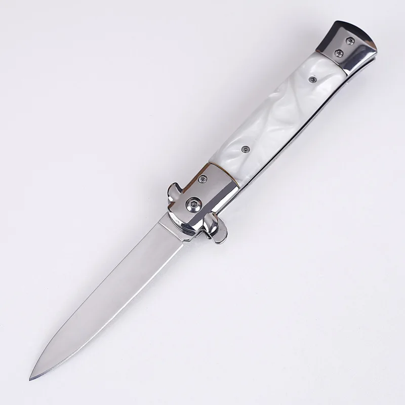 

120PCS Camping Folding Knife Stainless Steel Pocket Knife Resin Handle Outdoor Tactical Survival Knives EDC Tool Free Shipping