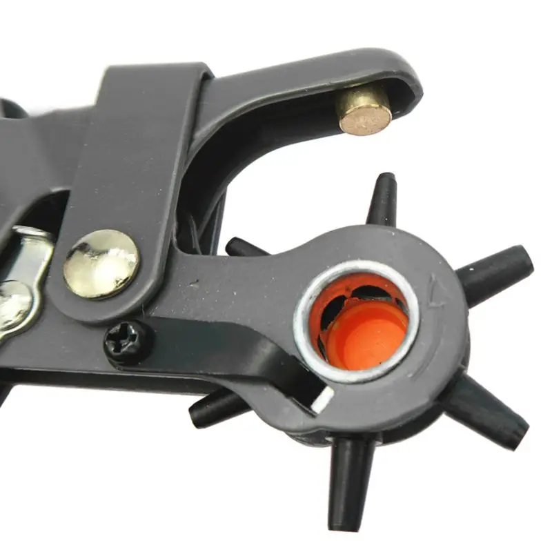

6 Sizes Round Hole Punch Rotary Leather Plier Puncher Maker Tool for Waist Belt T8WB