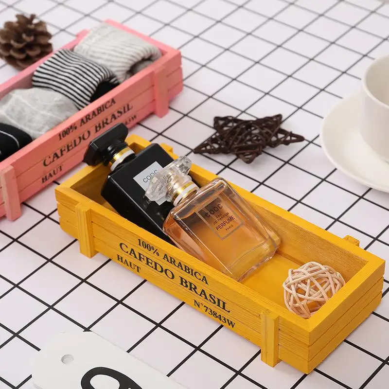 Винтажный деревянный ящик для хранения сада цветочный горшок рабочего стола