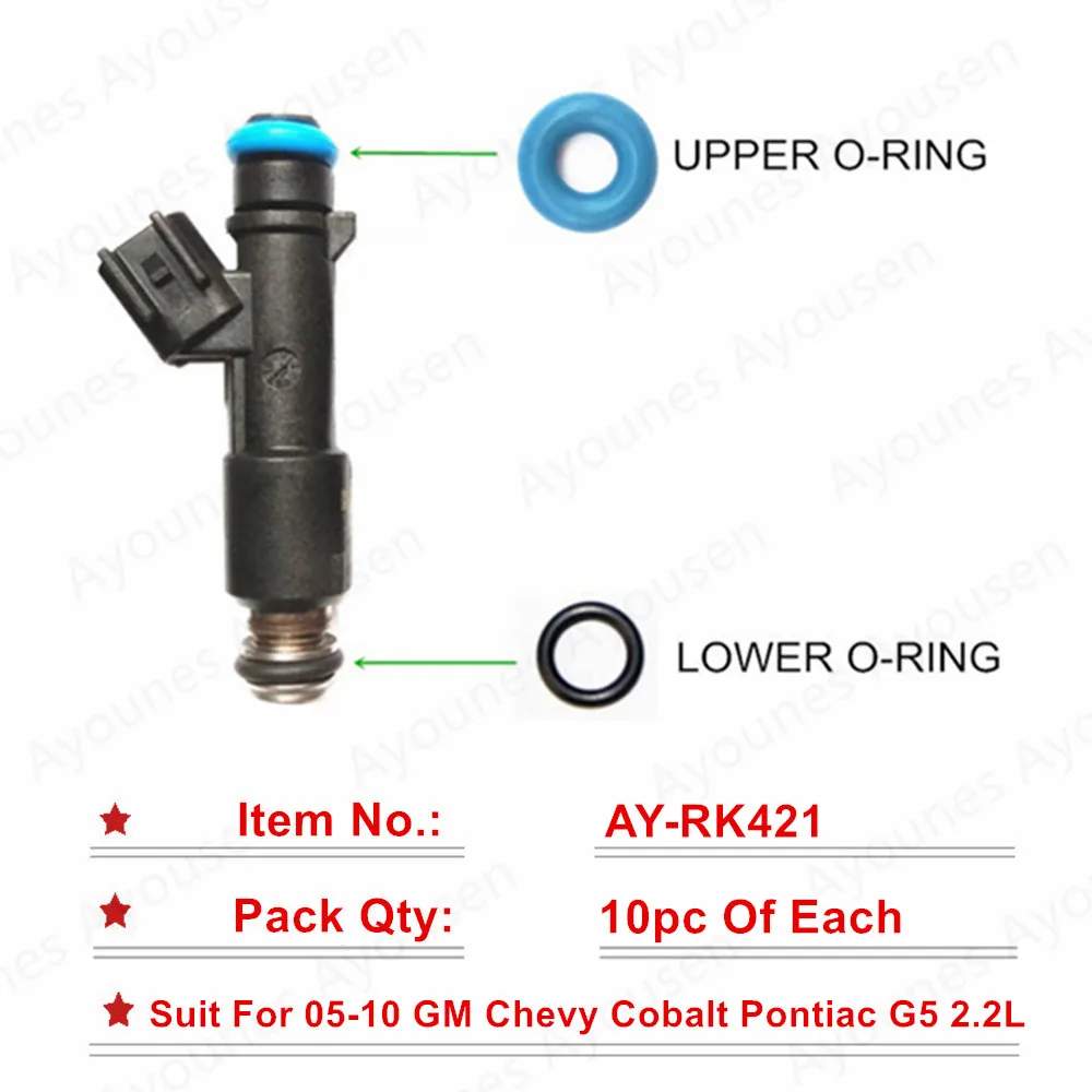 

Free Shipping 10sets/20Pcs Fuel Injector Repair Kits Rubber Orings For Chery Cobat Pontiac G5 2.2L