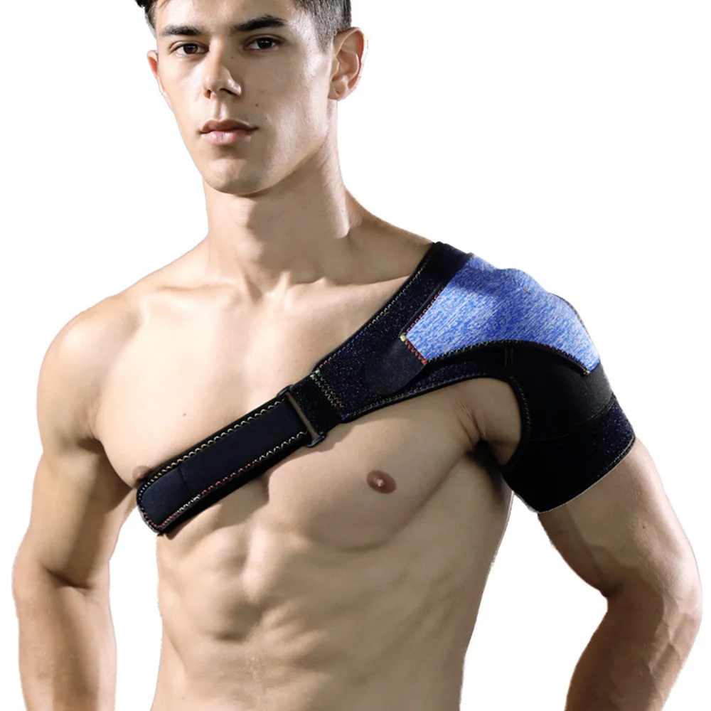 

1Pc Adjustable Compression Shoulder Brace Support With Ice Pack Holder For Injury Prevent Sprain Soreness Tendinitis Bursitis