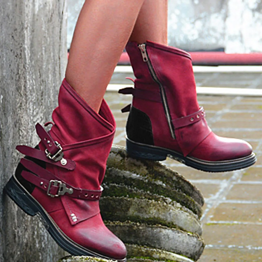 Высокие сапоги до бедра с ремешком женские зимние готические bota feminina inverno #