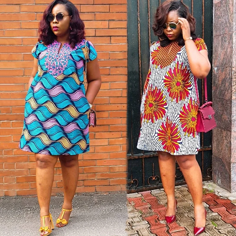 Женское летнее платье Boubou с Африканским принтом Африканские Восковые платья