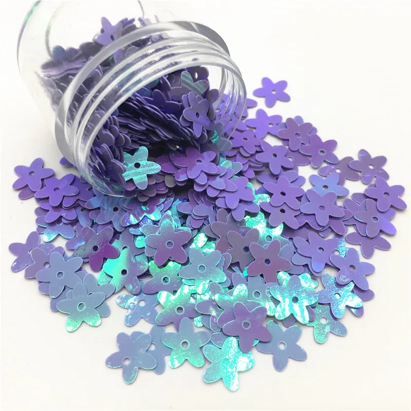 10 мм плоские цветы пять лепестков свободные ПВХ блестки шитье свадебное платье