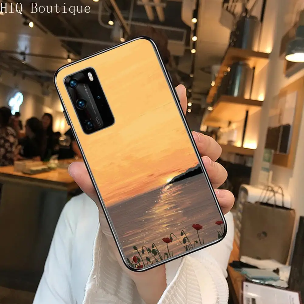 

Durable Phone Case For Huawei P 40 30 20 10 9 8 Lite E Pro Plus Black Etui Coque Painting Hoesjes comic fashion