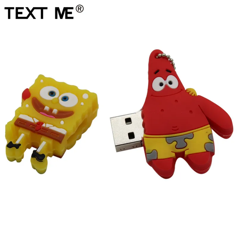Напиши мне классной милой Губка Боб usb флэш-накопитель usb 2,0 4 ГБ 8 ГБ оперативной памяти, 16 Гб встроенной памяти, 32 ГБ флэш-накопитель 64 ГБ