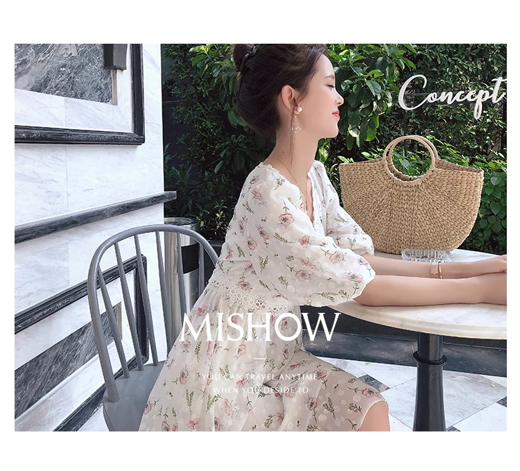 Mishow Нежно шифоновое платье с нежным рисунком MX18B1234
