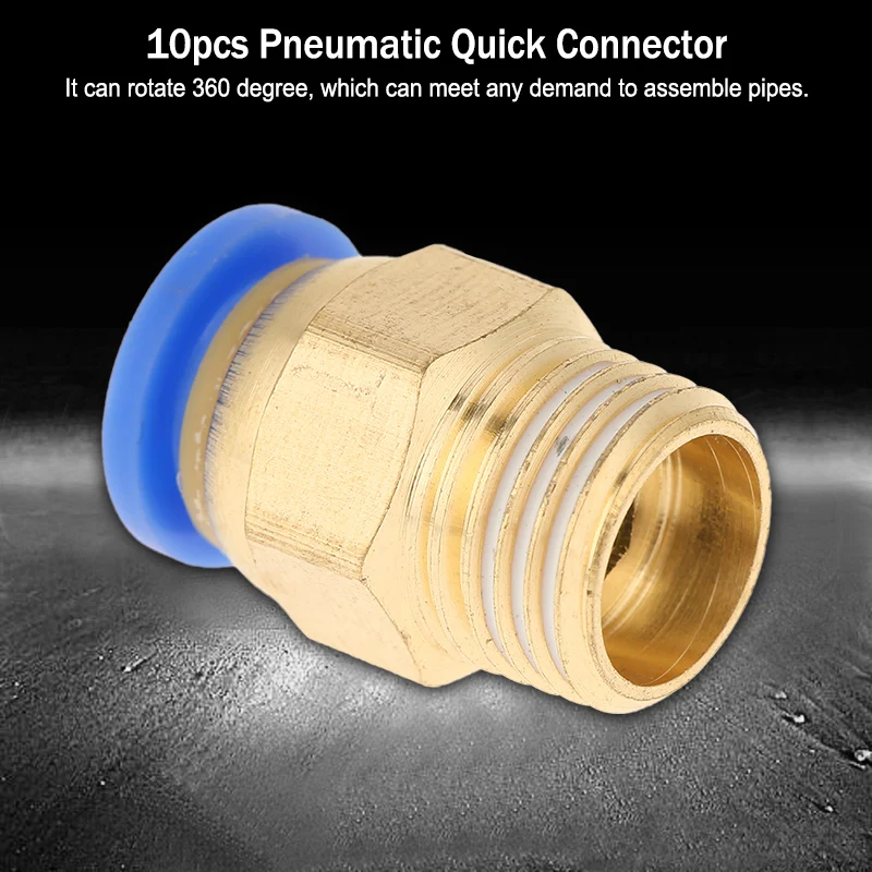 10 шт. пневматический быстрый соединитель фитинги для воздуха адаптер 8 мм диаметр