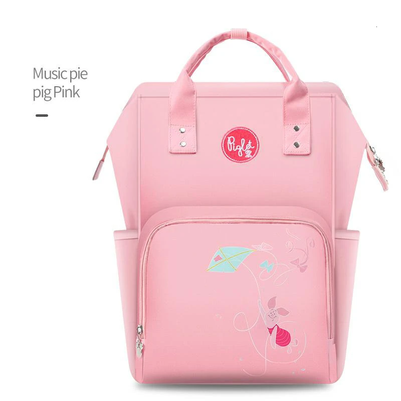 pink Сумка для подгузников disney, сумка для подгузников для мам, сумка для подгузников для мам, большая емкость, сумка для ухода за ребенком, сумка для кормления, модный рюкзак для путешествий для мам, Одежда для младенцев - Цвет: pink