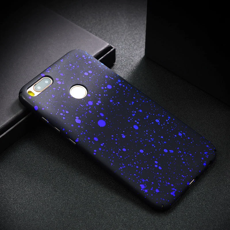 Navy Blue Матовый чехол для Xiaomi mi A1 5X чехол жесткая накладка на заднюю панель 3D рельеф Звезды Чехол s для Xiaomi mi 5X mi A1 5X A1 Чехлы бамперы чехол для телефона - Цвет: Navy Blue