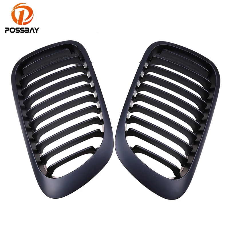 

POSSBAY Matte Black Front Kidney Grille Racing Grills for BMW 3-Series BMW M3 316Ci/318Ci/320Ci/323Ci328Ci Coupe 2000-2007