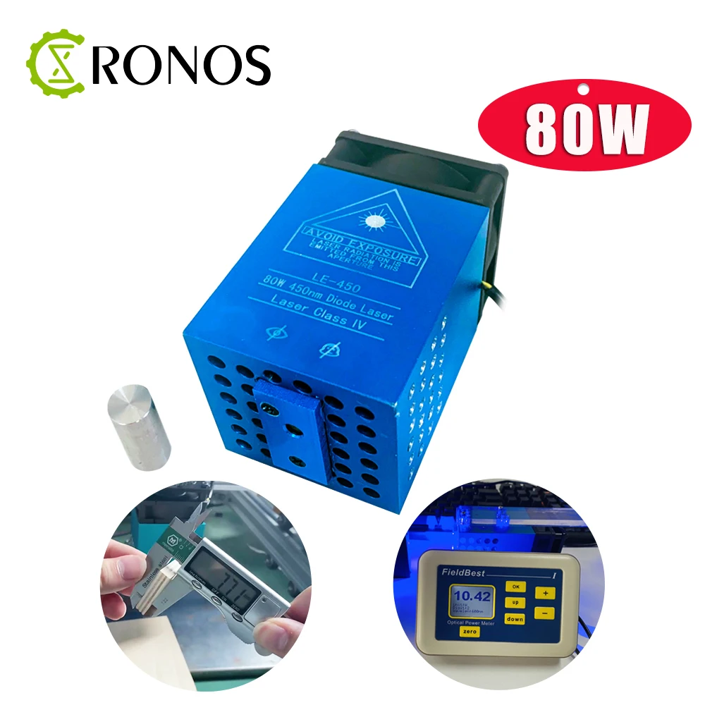 

450NM 80W Laser Module,Fixed Focus TTL Module,For Laser Engraver Wood Cutting Tool,Blue Laser Head,Compressed Spot Technology