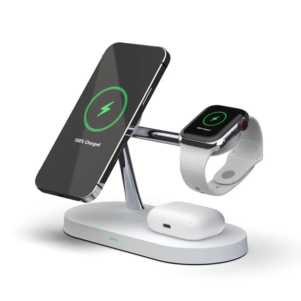 

3 in 1 Wireless Chargers Qi 15W Fast Charing Station for iPhone 12 Mini Pro Max Magnetic Charging Dock for Apple iWatch Airpods