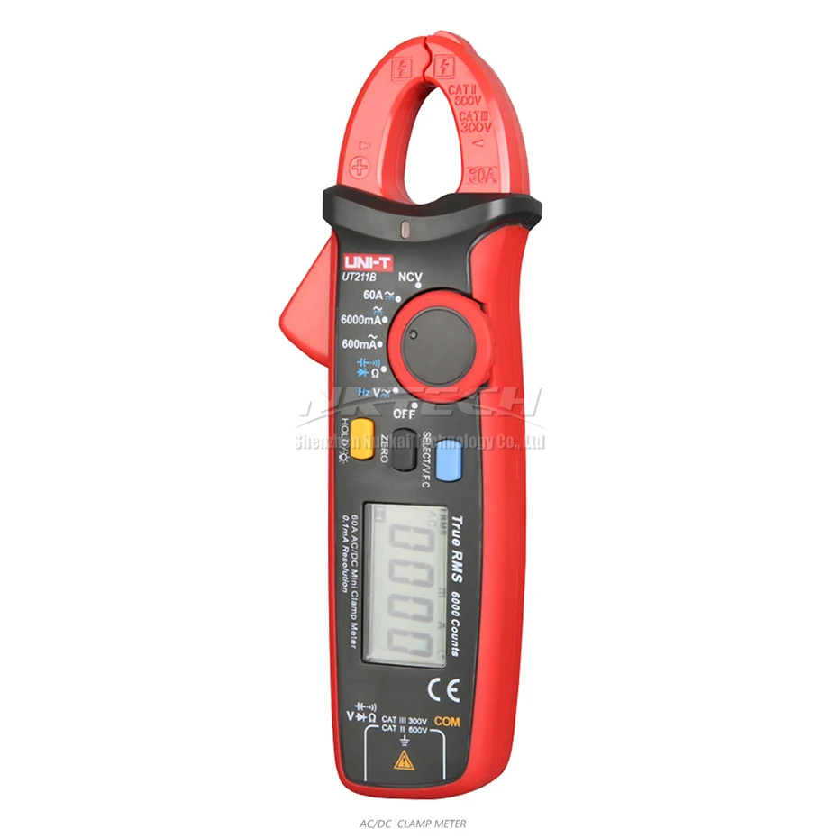 Фотоцифровой измеритель зажима UT211B Автоматический диапазон True RMS NCV VFC AC DC