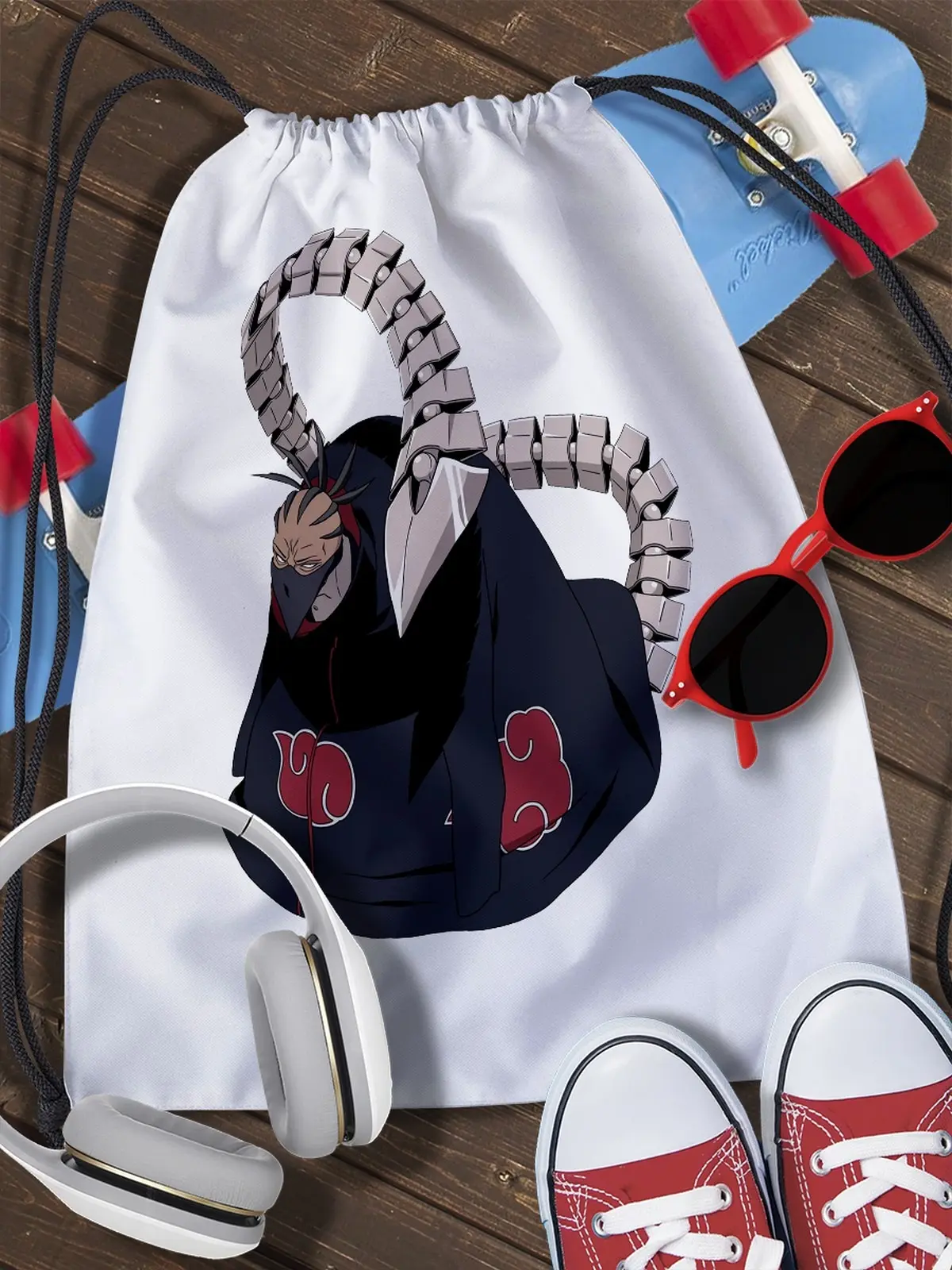 Сумка мешок для обуви Наруто (аниме манга anime Naruto Саскэ Сакура Боруто Ван-Пис