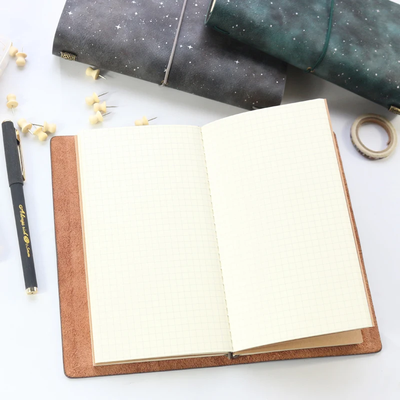 Оригинальный винтажный кожаный ежедневник Domikee с изображением неба для