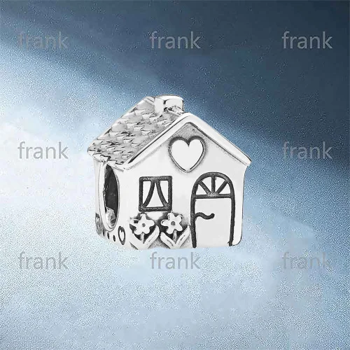 

791267 Family home silver charm
