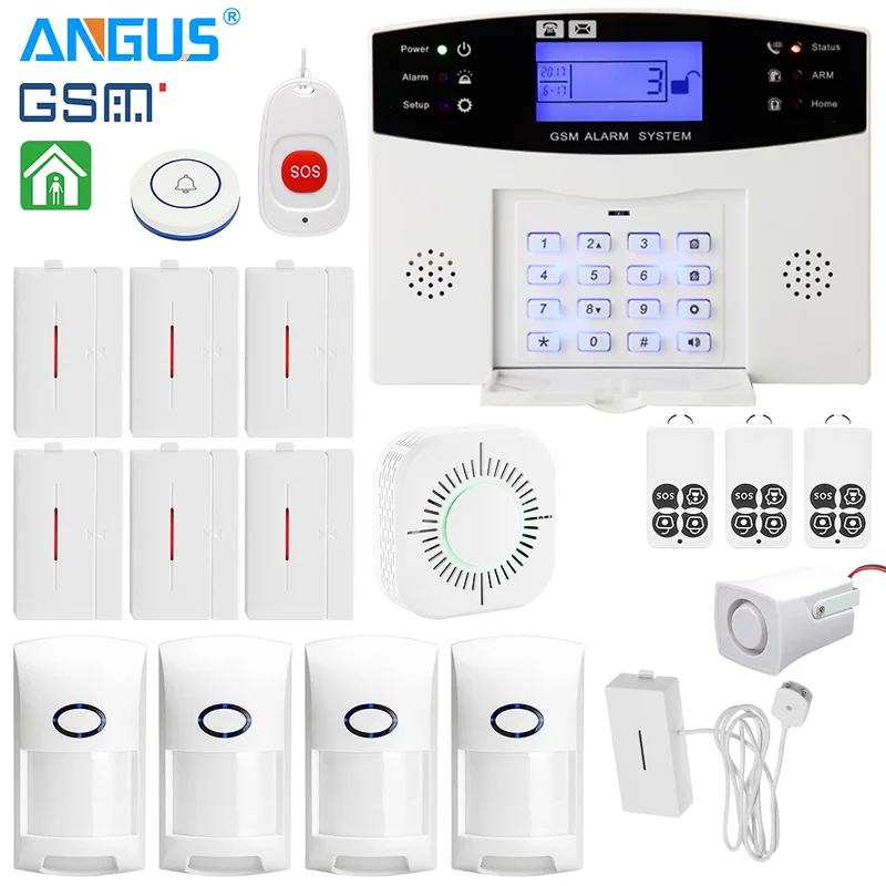 Alex Google Compatible Tuya Smart Alarm System with 110db Siren GSM Wifi PSTN 433mhz Wireless Home Burglar Security Alarms Kit E