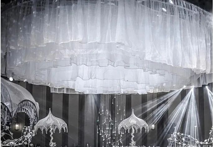 Свадебные потолочные Висячие снежные газовые вуали облачные верхние фоны