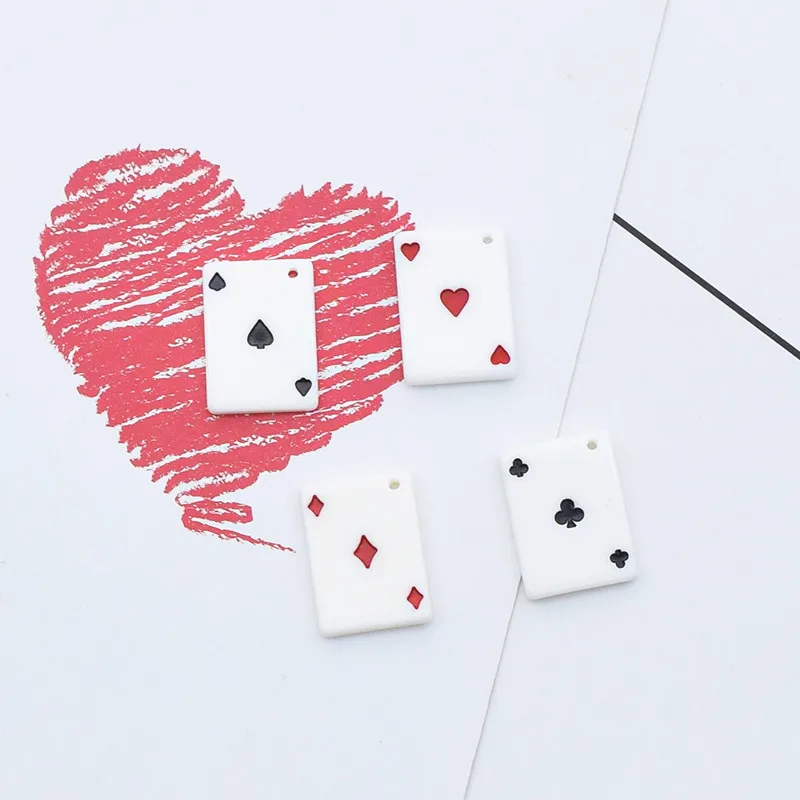 10 шт./упак. Смола покер Подвески Пластик аксессуар для изготовления ювелирных