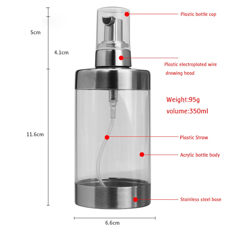 Нержавеющая сталь столешница пенопласт дозатор мыла насос головка бутылки