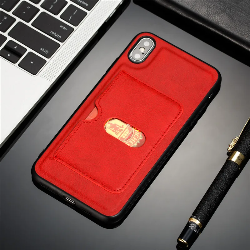Ретро PU кожаный чехол для iPhone 7 6 6S 8 Plus чехол iPhone X XS Max XR Чехол Съемный 2 в 1 визитница для телефона - Цвет: 01
