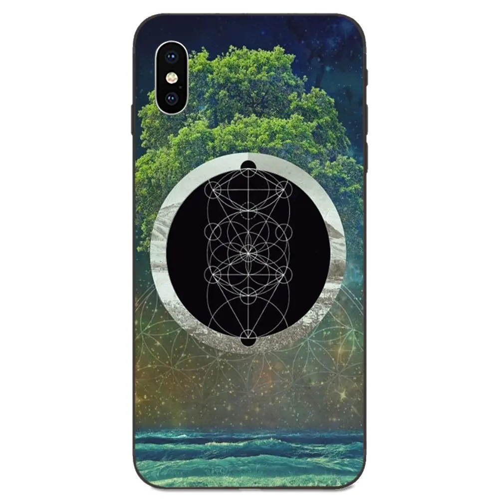 Черный мягкий чехол с индивидуальным рисунком потрясающий треугольный глаз