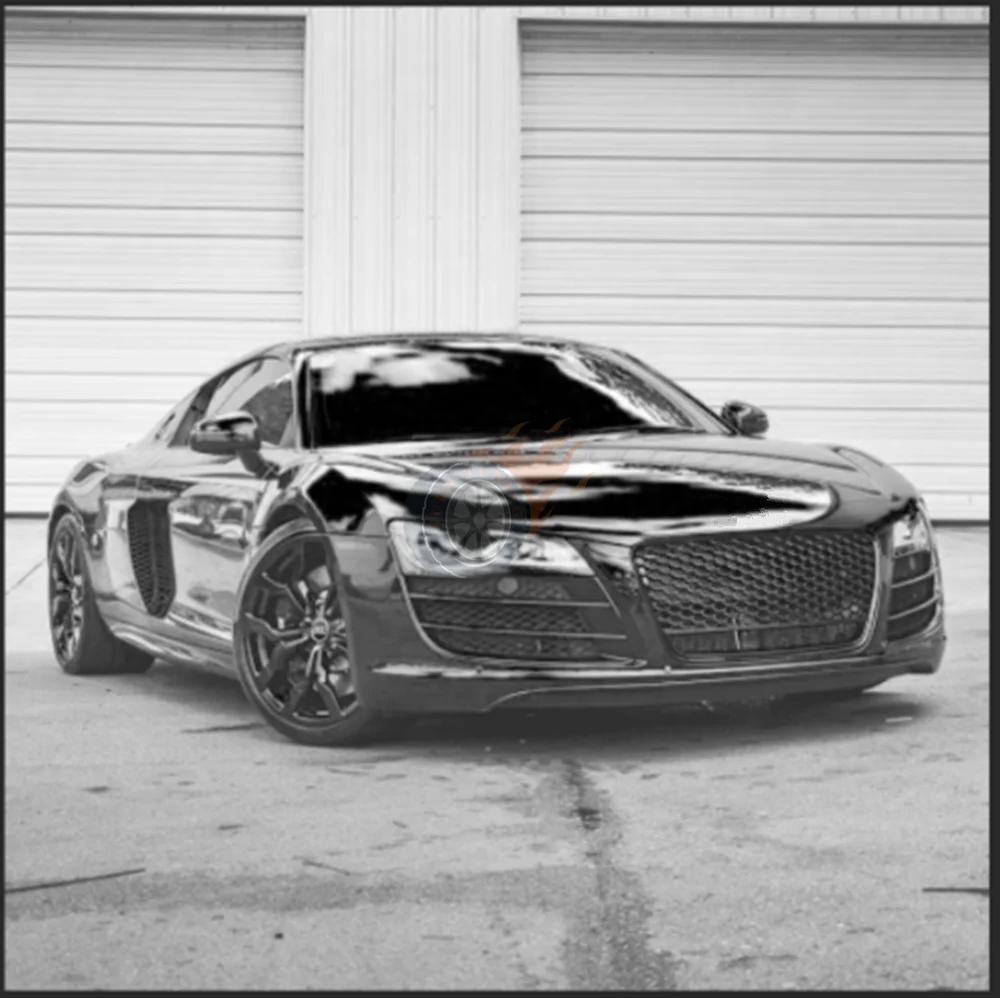 Решетка в виде сот для Audi R8 RS style 2007-2012 с шестигранной сеткой для стайлинга переднего бампера ABS гоночные решетки с Европейским держателем пластины
